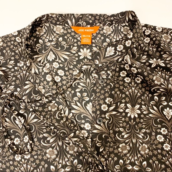 Joe Fresh Floral Print V Neck Button Mini Dress XS - Picture 7 of 7